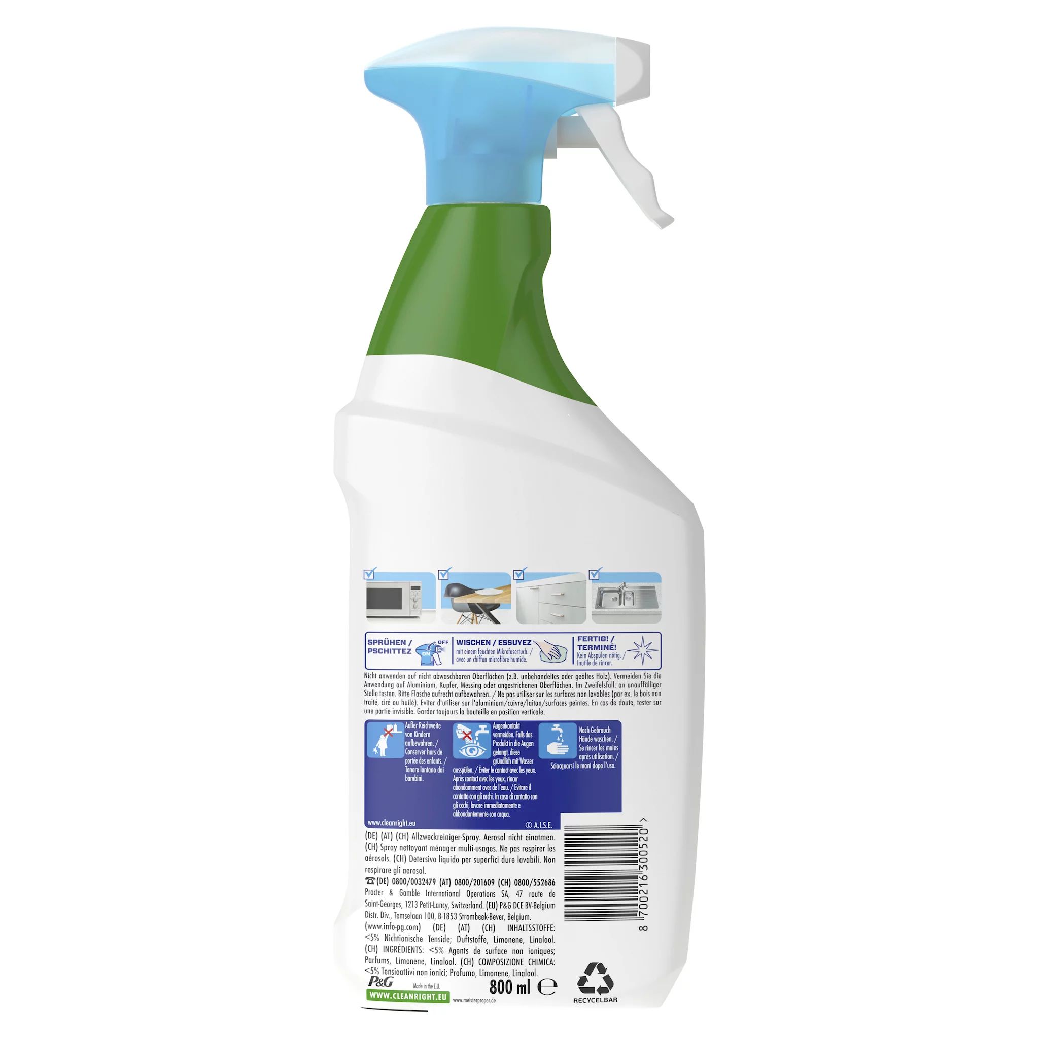 Meister Proper Sprühen-Wischen-Fertig Spray Allzweckreiniger Zitrusfrische 