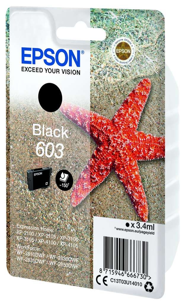 Epson 603 Tinte Seestern Single, Standard, schwarz