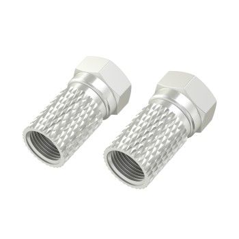 Hama F-Stecker, 7,0 mm, schraubbar, 2 Stück