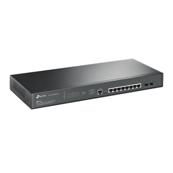 TP-LINK JetStream TL-SG3210XHP-M2 V2 - Switch - managed - 8 x 10/100/1000/2.5G + 2 x 10 Gigabit SFP+ - an Rack montierbar - PoE+ (240 W)