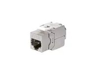 Equip Cat 8.1 Geschirmte Keystone-Buchse - werkzeugfrei - 8 Stück/Packung - Flach - Edelstahl - RJ-45 - Weiblich - 22/24 - 2000 MHz