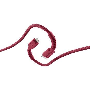 Fresh 'n Rebel USB-C zu Lightning silicone geflochtenes Kabel "FlexWave" 2m, Berry Red