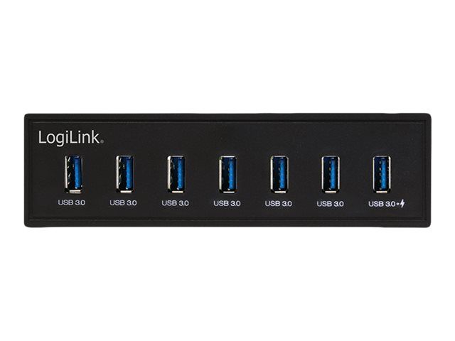 LogiLink USB 3.0 hub, 7-port 5.25" internal, with fast charging port - Hub - 6 x SuperSpeed USB 3.0 + 1 x SuperSpeed USB 3.0 (laden)