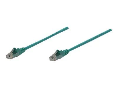 Intellinet Network Patch Cable, Cat6, 0.5m, Green, CCA, U/UTP, PVC, RJ45, Gold Plated Contacts, Snagless, Booted, Lifetime Warranty, Polybag - Patch-Kabel - RJ-45 (M)
