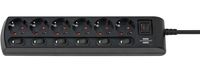 Brennenstuhl 1153110116 - 2 m - 6 AC-Ausgänge - Indoor - IP20 - Schwarz - 16 A