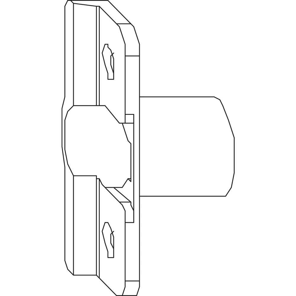 MACO Anpressverschluss einbohrbar Rahmenteil, Eurofalz 20 mm 9V (97528)