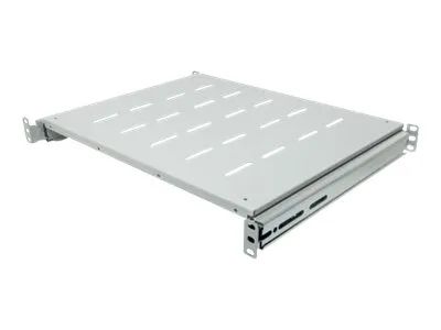 Intellinet 19" Ausziehbarer Fachboden, 1 HE, geeignet für Schränke mit 600 bis 800 mm Tiefe, Ablagefläche 350 mm Tiefe, grau - Rack - Regal - Grau, RAL 7035 - 1U - 48.3 cm (19")