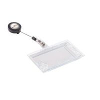 Durable Kartenhalter - für 54 x 85 mm - Clip - durchsichtig (Packung mit 10)