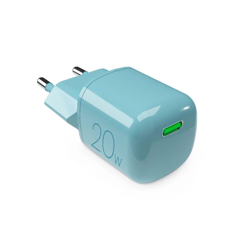 PURO GaN Netzlader, 1x USB-C PD, 20W türkis