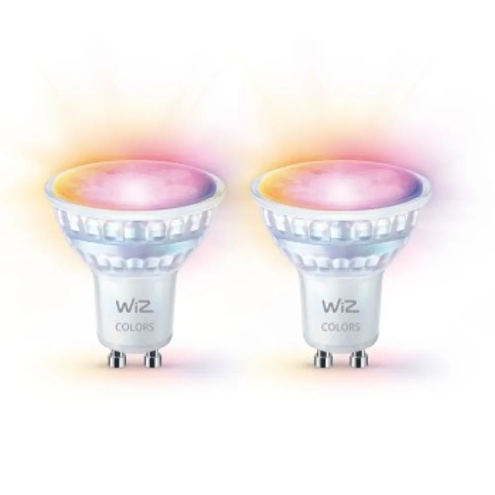 WiZ Smarte Glühbirne "White & Color", 50W, GU10, Doppelpack