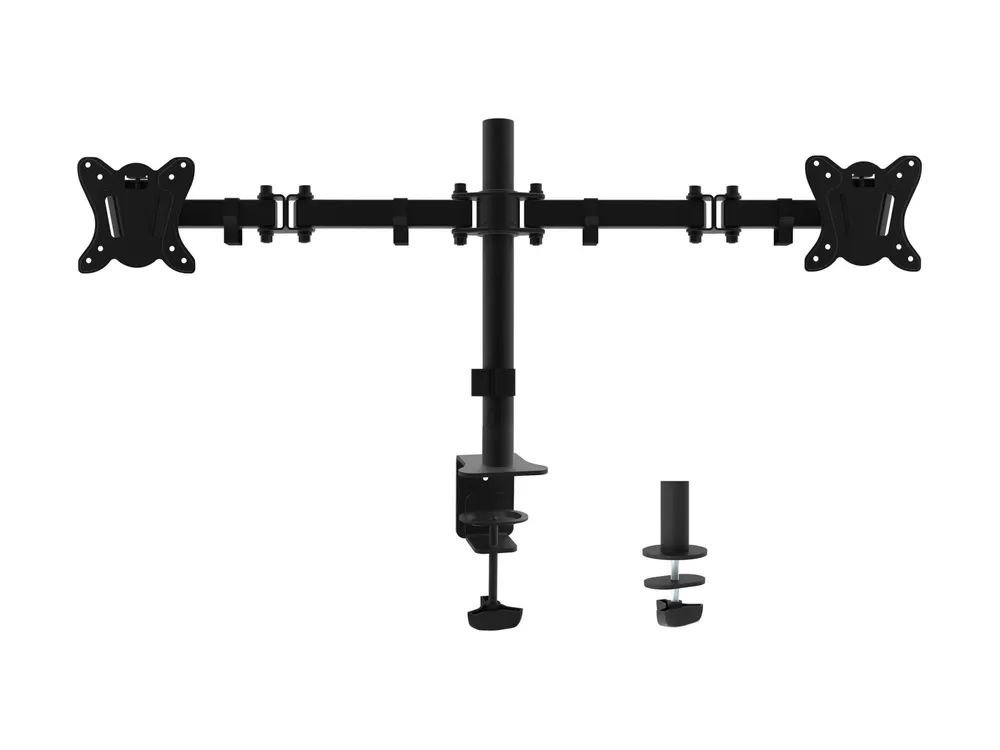Equip Pro Articulating Dual Monitor Desk Mount Bracket - Befestigungskit - Voll beweglich - für 2 LCD-Displays - Kunststoff, Aluminium, Stahl - Schwarz - Bildschirmgröße: 33-68.6 cm (13"-27")
