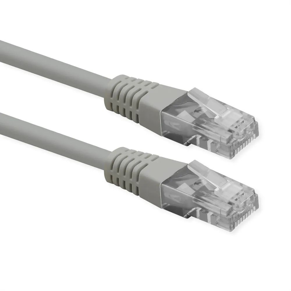 ROLINE Patchkabel Cat.6 (Class E), UTP, PoE, grau, 5 m