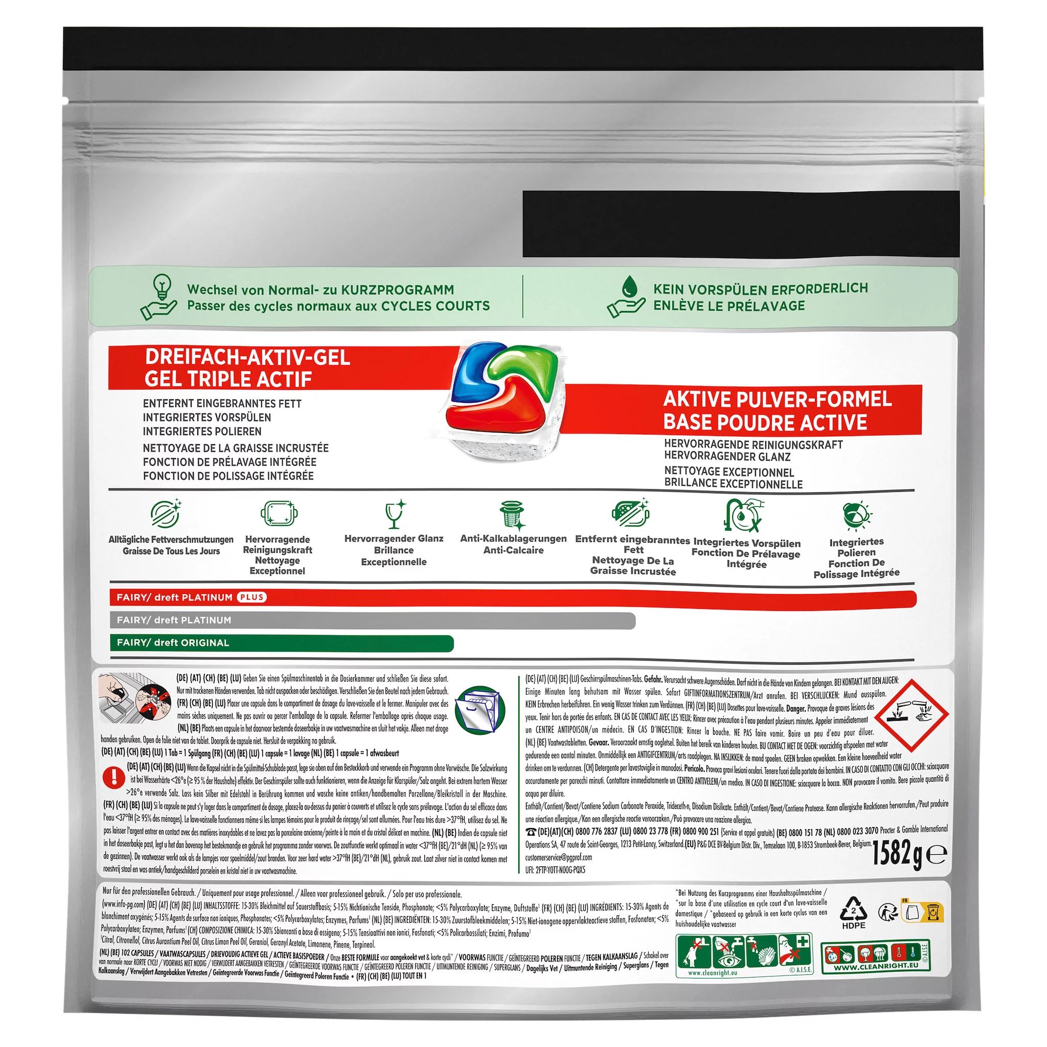 Fairy Professional Platinum Plus Spülmaschinentabs 102 Stk.