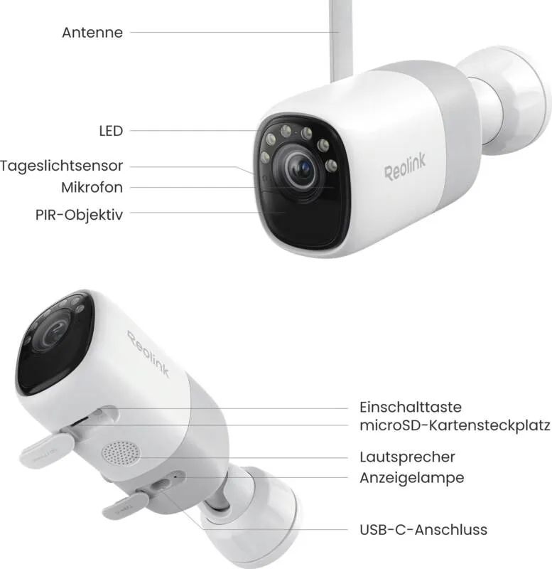 Reolink Altas B630 2K Wifi Kamera + Solarpanel