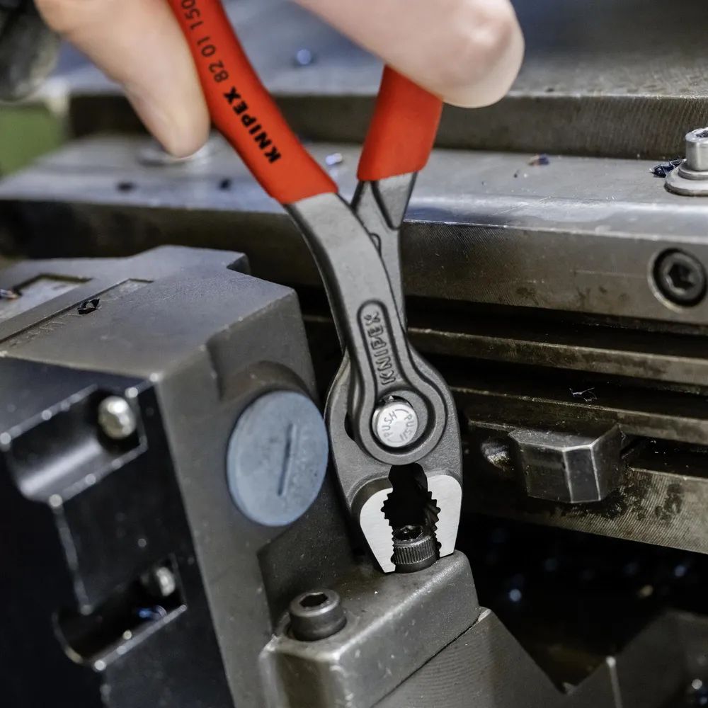 KNIPEX TwinGrip Front- und Seitengreifzange mit rutschhemmendem Kunststoff überzogen grau atramentiert 150 mm