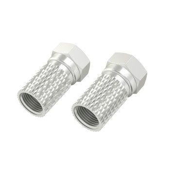 Hama F-Stecker, 8,0 mm, schraubbar, 2 Stück