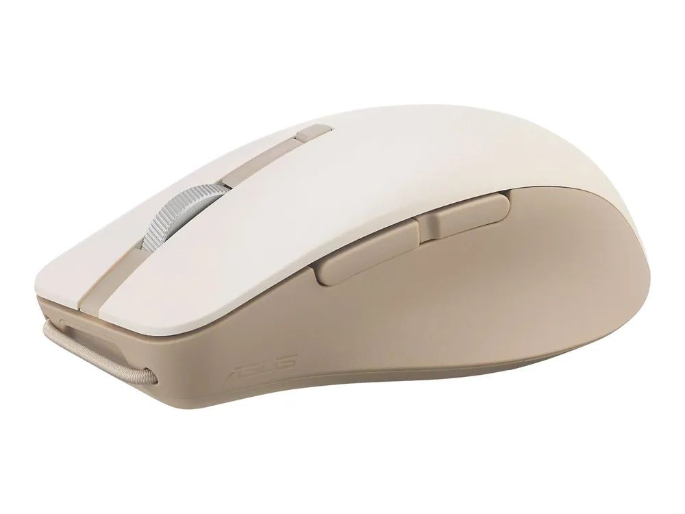 ASUS SmartO MD200 Silent Plus - Maus - optisch - 6 Tasten - kabellos - 2.4 GHz, Bluetooth 5.0 - kabelloser Empfänger (USB)