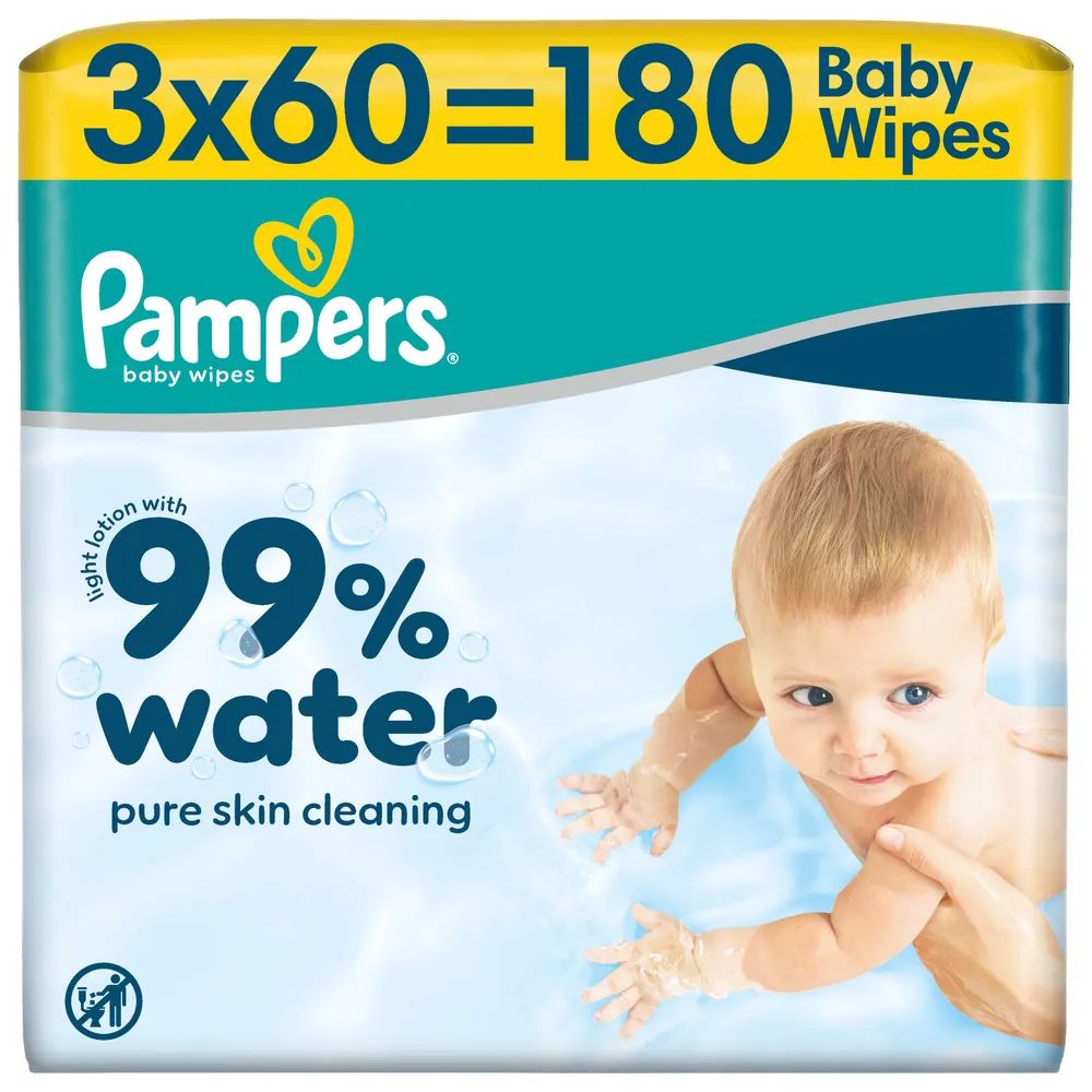 Pampers Feuchte Tücher 99% Water 3x