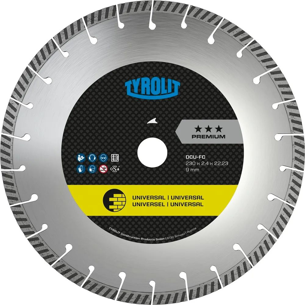 TYROLIT Diamant-Trennscheibe Premium DCU***FC 230 x 2.4/9 mm Fast Cut