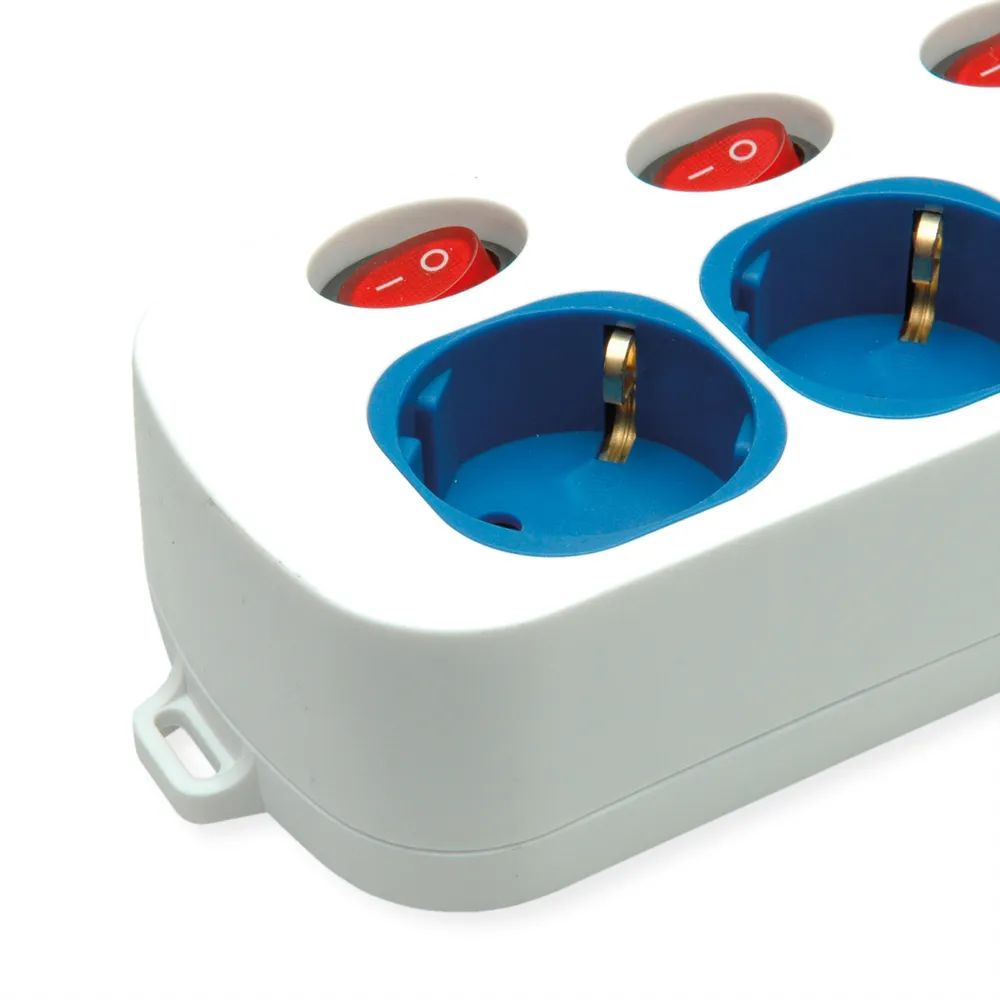 ROLINE 3-fach Steckdosenleiste mit Schalter, USB-Charger A+C, 3 m