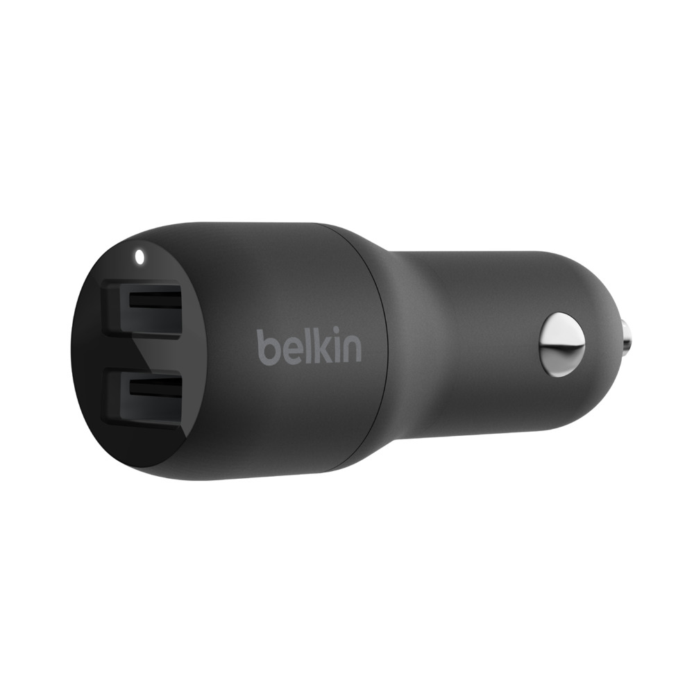 Belkin BoostCharge Dual Charger - Auto-Netzteil - 24 Watt - 4.8 A - 2 Ausgabeanschlussstellen (USB)