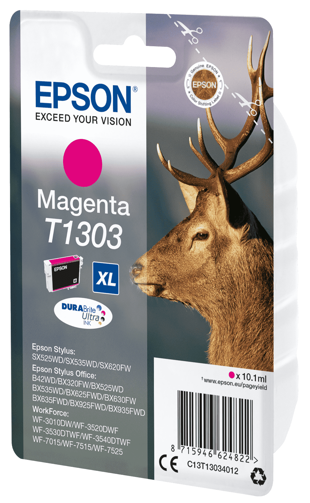 Epson T1303 Tinte Hirsch Single, Standard, magenta