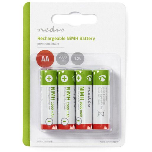 Nedis NI-MH-AKKU 1,2V 2000MAH AA / NEDIS BANM20HR64B/4 BANM20HR64B