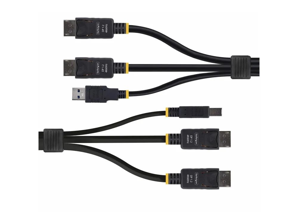 StarTech.com 6ft (1.8m) Dual-DisplayPort and USB 5Gbps KVM Cable - Tastatur- / Video- / Maus- (KVM-)