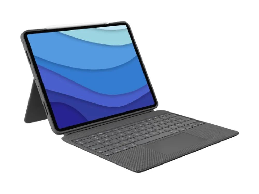 Logitech Combo Touch - Tastatur und Foliohülle - mit Trackpad - hinterleuchtet - Apple Smart connector - AZERTY - Französisch - Graphite - für Apple 11-inch iPad Pro (M4)