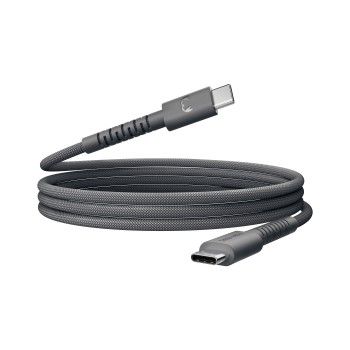 Fresh 'n Rebel USB-C zu USB-C silicon geflochtenes Kabel "FlexWave" 70cm, Storm Grey