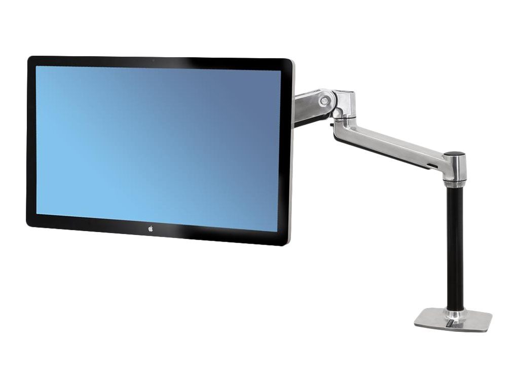 Ergotron LX HD Sit-Stand - Befestigungskit (Gelenkarm, Stange, VESA-Adapter, Tisch-Klemme, Befestigung für Kabeldurchgang)
