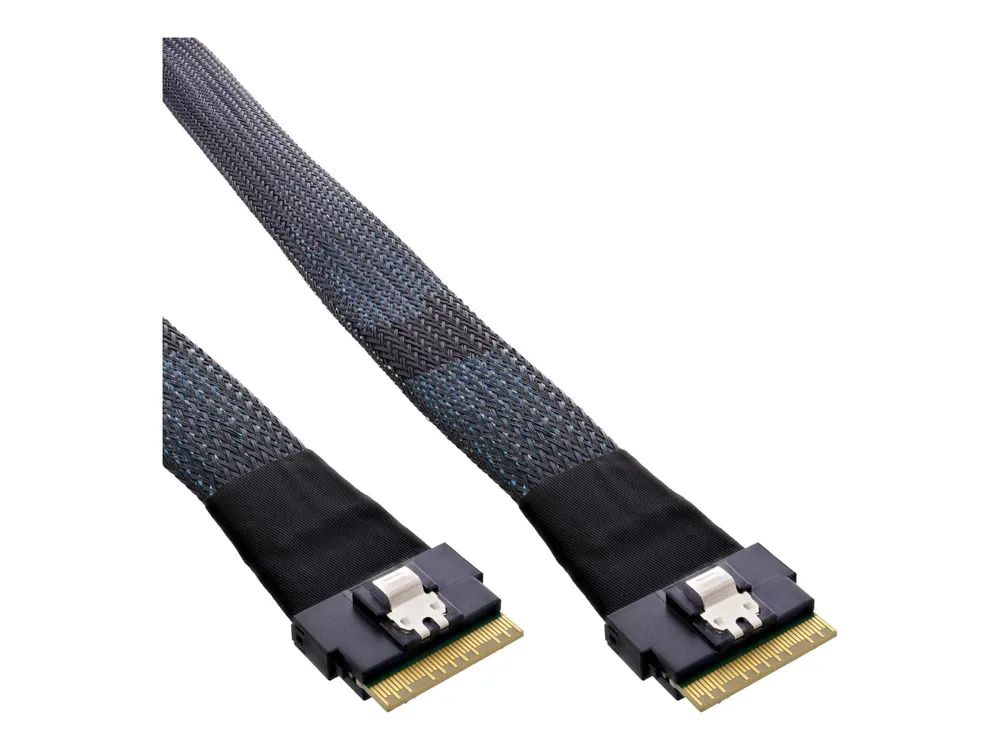 InLine Slim SAS Kabel - SFF-8654 8i zu SFF-8654 8i - 48 Gb/s - 0,5 m