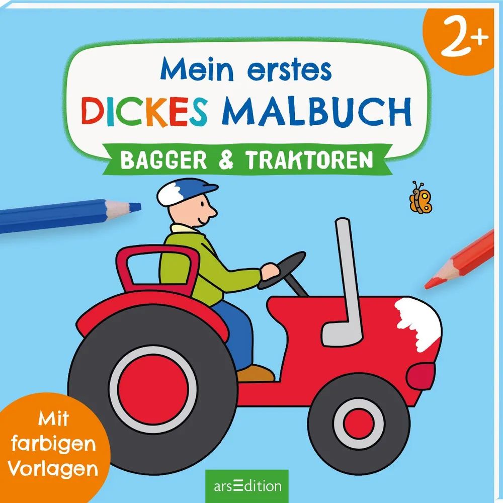 Ars Edition GmbH Erstes dickes Malbuch Bagger Traktoren