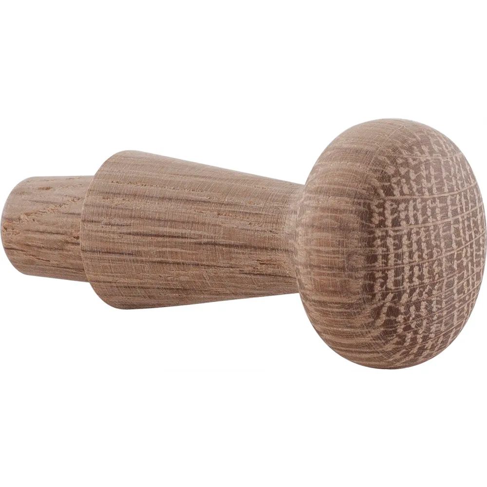 Alles im Griff Mantelhaken Horus zum Einbohren ø 10 x 12 mm, Tiefe 35 mm, Eiche roh