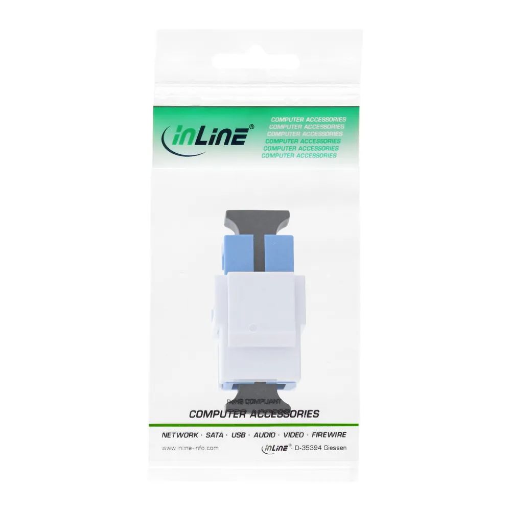 InLine LWL Keystone Snap-in Kupplung - Simplex SC/SC - singlemode - Keramik-Hülse