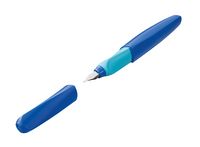 Pelikan Füllh. Twist P457 Deep Blue M +2TP Blister - Blau - Rundspitze - Edelstahl - Medium - Beidhändig - Deutschland