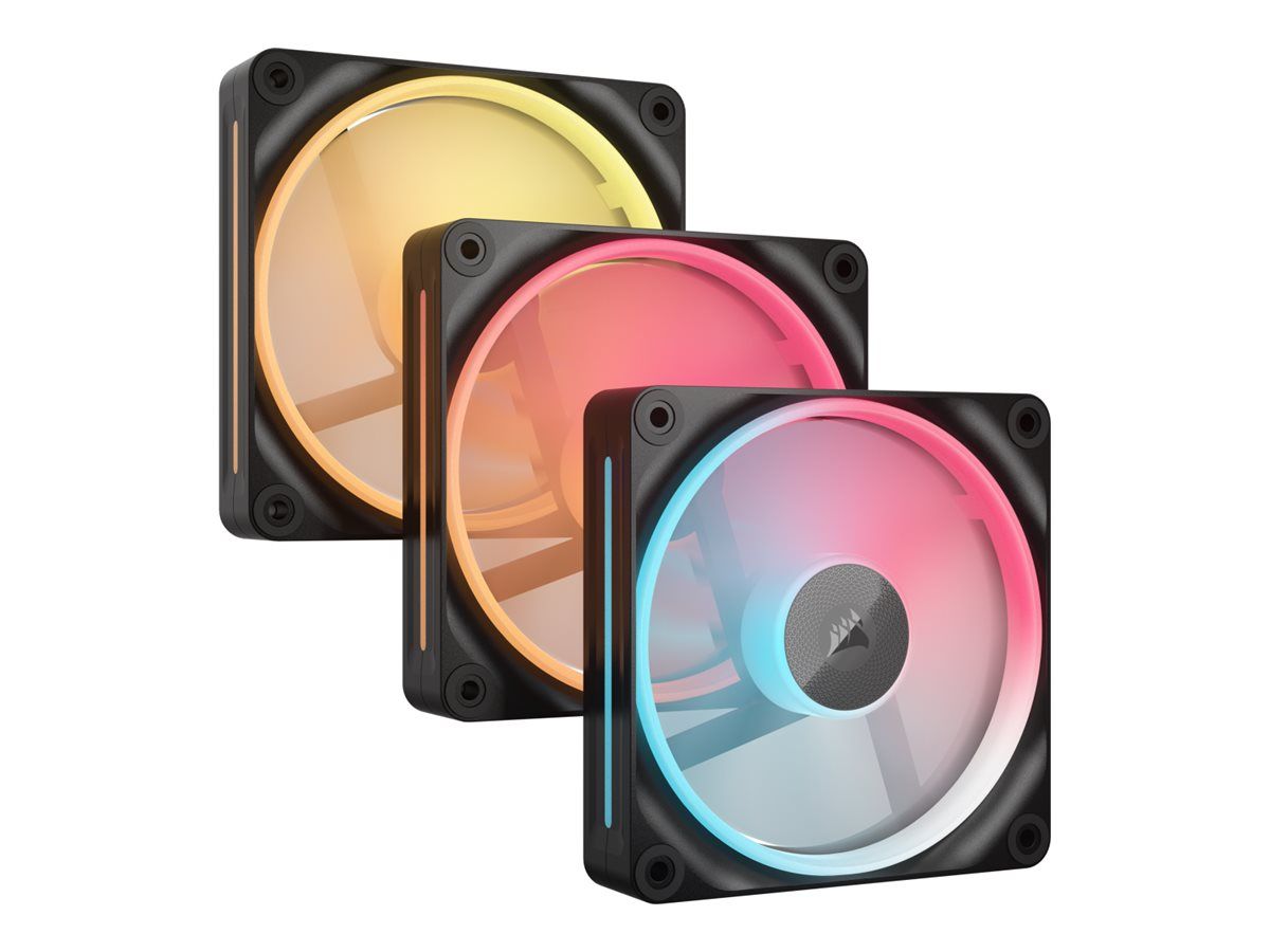 Corsair iCUE Link LX120-R RGB - Gehäuselüfter - Reverse-Lüfterblätter - 120 mm - Schwarz (Packung mit 3)