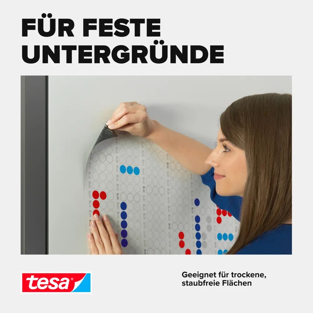 tesa® Tack XL – 36 Klebepads – wiederverwendbar – zum Fixieren & Dekorieren