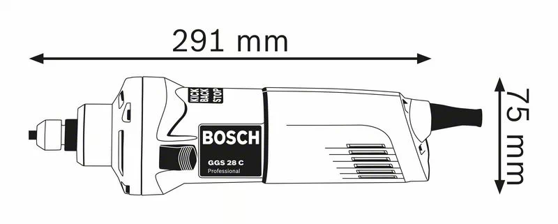 Bosch Professional GGS 28 C Geradschleifer Karton