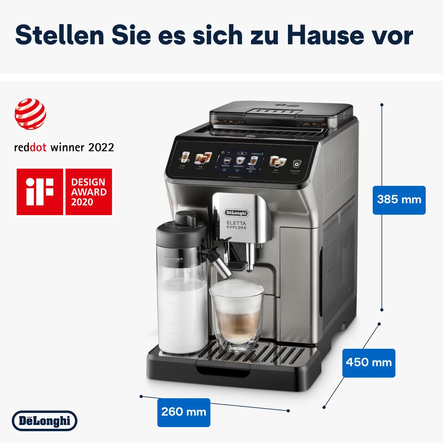 De'Longhi Kaffeevollautomat Eletta Explore Cold Brew ECAM450.86.T