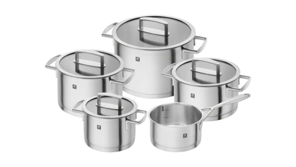Zwilling Kochtopfset, 5-tlg,  rund, 18/10 Edelstahl