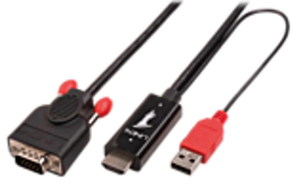 Lindy Videokabel - HD-15 (VGA) männlich zu USB, HDMI männlich