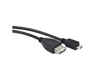 Lanberg USB Micro M ->USB-A F 2.0 Kabel OTG sw OEM - - Digital/Daten - Kabel - Digital/Daten