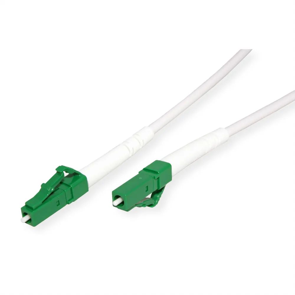 ROLINE Glasfaserkabel 9/125 µm OS2, LC/LC, APC, stahlarmiert, simplex, LSOH, weiß, 5 m