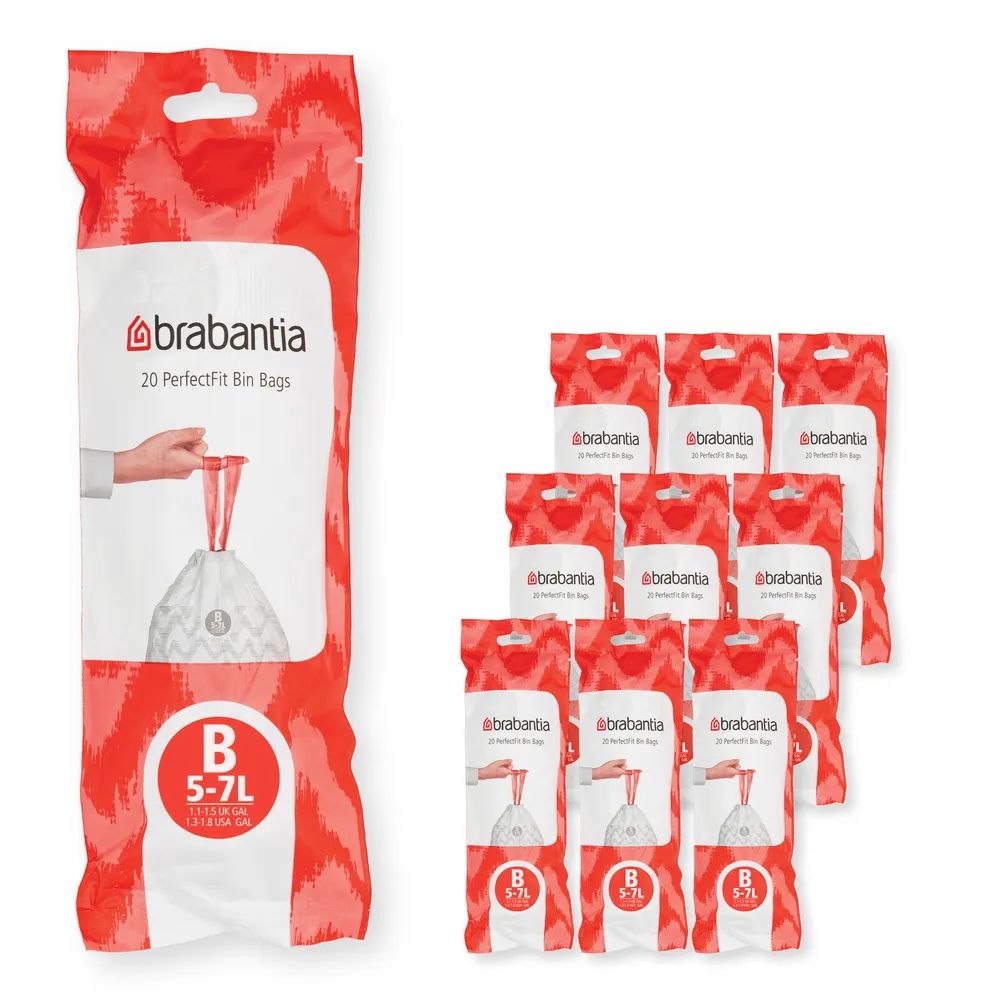 Brabantia PerfectFit Müllbeutel B 5L, 20/Rolle - White