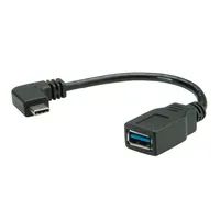 ROLINE 11.02.9031 USB Kabel 0,15 m USB A USB C Weiblich Männlich Schwarz