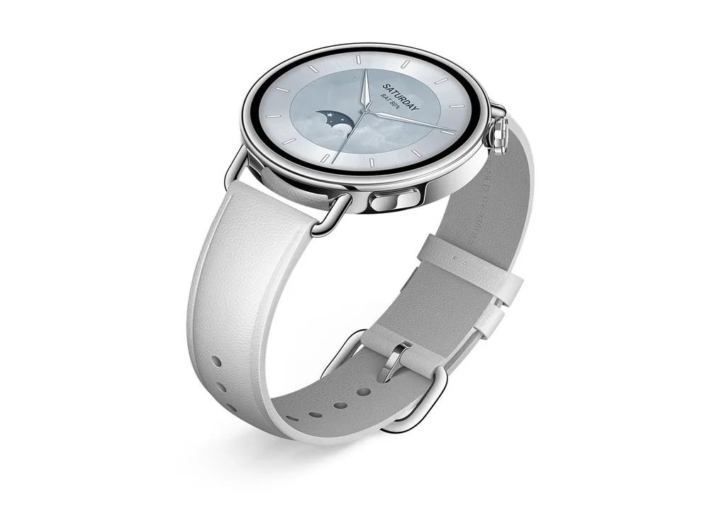 Xiaomi Watch S4 41mm with White Leather Strap