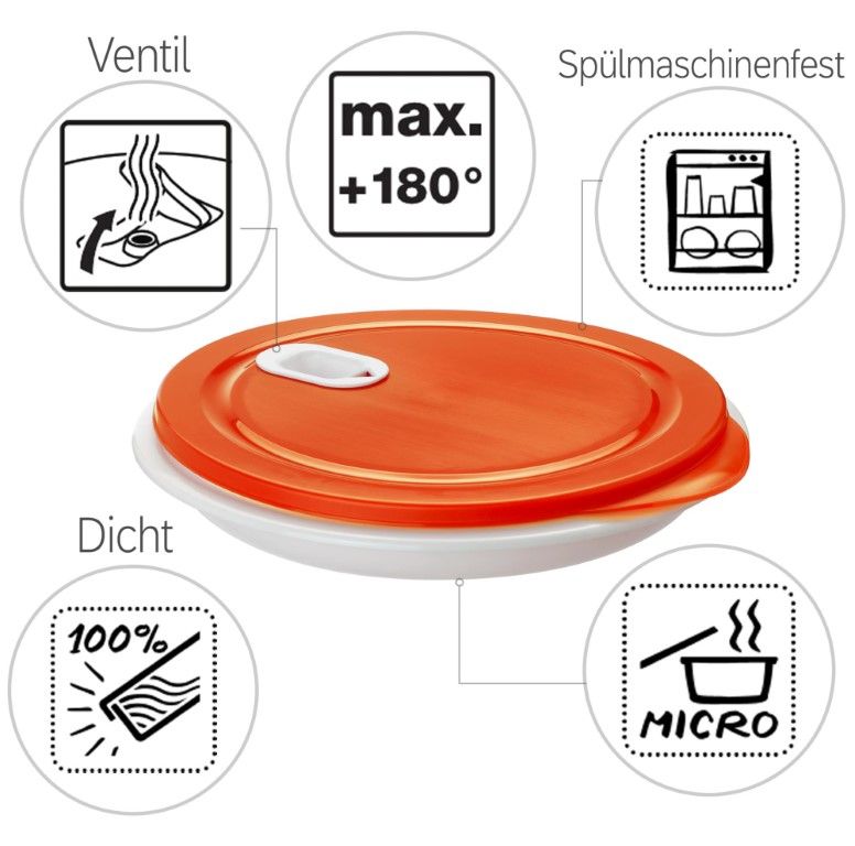 Rotho Mikrowellen-Teller 1.2 l, XL CLEVER