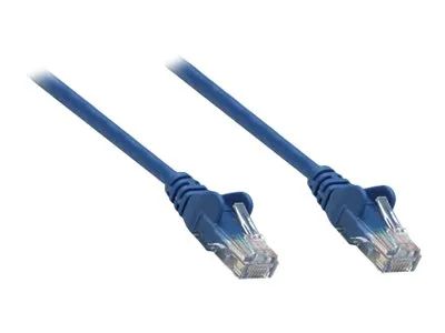 Intellinet Network Patch Cable, Cat5e, 0.5m, Blue, CCA, U/UTP, PVC, RJ45, Gold Plated Contacts, Snagless, Booted, Lifetime Warranty, Polybag - Patch-Kabel - RJ-45 (M)