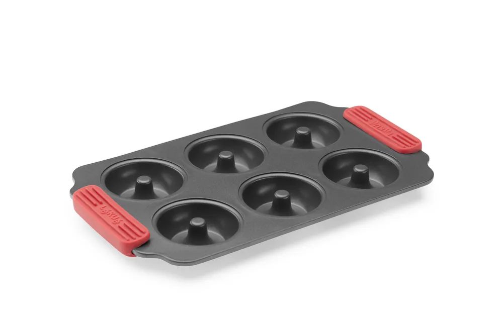 Lékué Antihaft Donutbackform, 6 Mulden - Grey